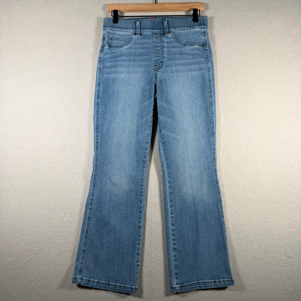 Spanx Women Vintage Indigo Flare Jeans 20541R Pull On Mid Wash Denim Size M